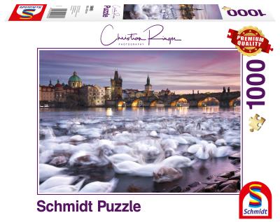 Opakowanie Puzzle PQ 1000 Christian Ringer Praskie łabędzie