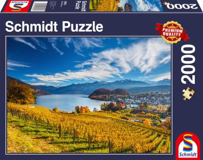 Puzzle PQ 2000 Winnice G3. Wydawca: Schmidt. SmakLiter.pl Opakowanie Puzzle PQ 2000 Winnice G3