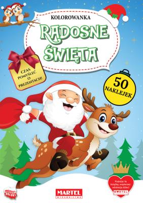 Okładka książki Radosne święta. Kolorowanka z naklejkami
