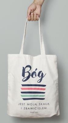 Opakowanie Torba bawełniana eco - Bóg jest moją skałą