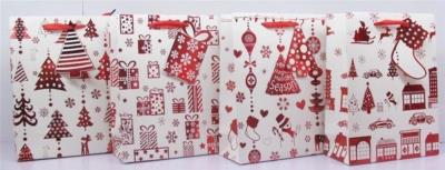 Opakowanie Torebka Świąteczna pionowa duża Czerwień mix