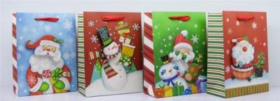 Opakowanie Torebka Świąteczna pionowa średnia Mikołaj mix