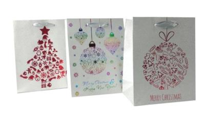 Opakowanie Torebka Świąteczna pionowa średnia mix