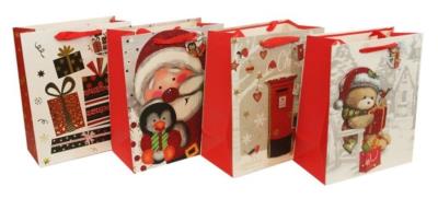 Opakowanie Torebka Świąteczna pionowa średnia mix