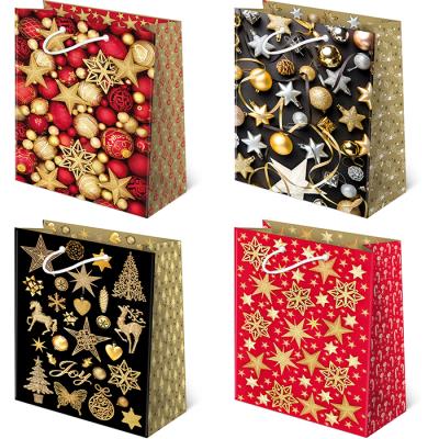 Opakowanie Torebki ozdobne święta T10L set S27 Czarno czerwone