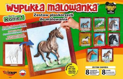 Opakowanie Wypukła malowanka - Konie Seria 1 Zestaw 8 wzorów