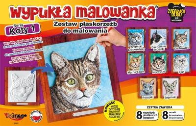 Opakowanie Wypukła malowanka - Koty Seria 1 Zestaw 8 wzorów