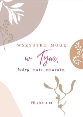 Opakowanie A Kartka Składana - Wszystko mogę w Tym ST