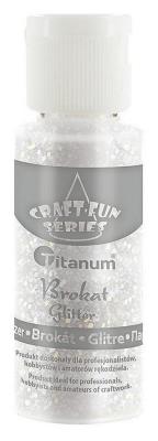 Opakowanie Brokat w słoiczku 20ml biały