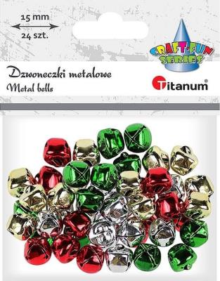 Opakowanie Dodatek dekoracyjny Craft-fun dzwoneczki dekoracyjne 1,5 mix
