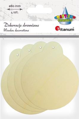 Opakowanie Drewniane bombki 4szt