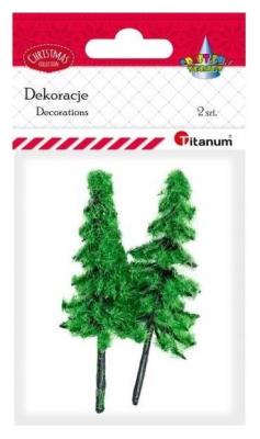 Opakowanie Drzewka plastikowe choinki 2szt