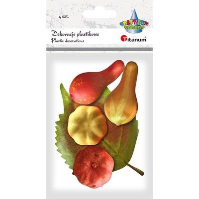 Opakowanie Dynie plastikowe 4szt + liść