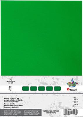 Opakowanie Filc arkusz A4 10szt ciemnozielony