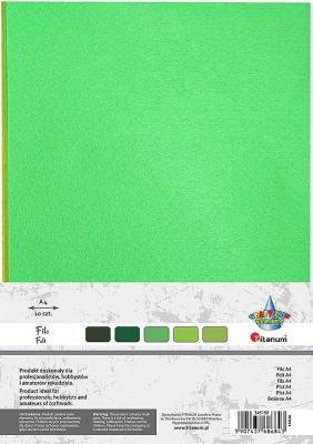 Opakowanie Filc arkusz A4 10szt zielone