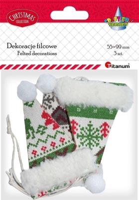 Opakowanie Filcowe czapki zawieszki 3szt