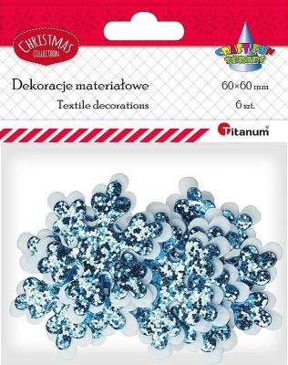 Opakowanie Filcowo-tkaninowe płatki śniegu 6szt