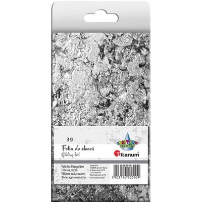 Opakowanie Folia do złoceń srebrna w płatkach 3g