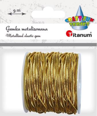 Opakowanie Gumka metalizowana 2mmx9m złota