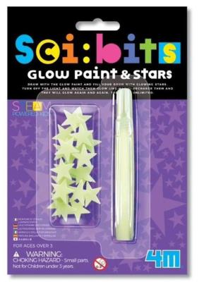 Opakowanie Gwiazdki i farba świecąca w ciemności 4M