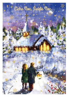 Opakowanie Karnet B6 Boże Narodzenie Kościółek