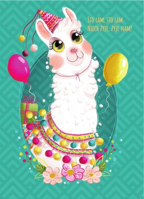 Opakowanie Karnet B6 Lama 2