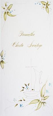 Karnet Chrzest DL C08 - Krzyż chłopiec. Wydawca: MAK. SmakLiter.pl Opakowanie Karnet Chrzest DL C08 - Krzyż chłopiec