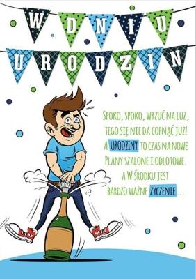 Opakowanie Karnet Comic B6 + koperta wzór nr 28 Urodziny