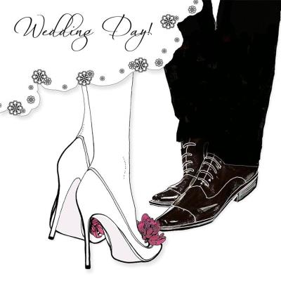 Opakowanie Karnet Swarovski kwadrat CL1204 Ślub buty