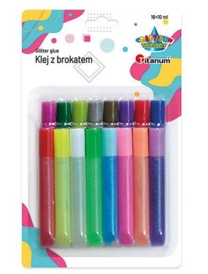 Opakowanie Klej z brokatem 16 kolorów