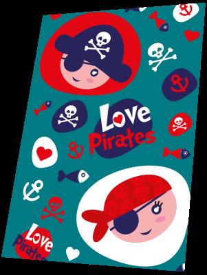 Opakowanie Koc polarowy Love Pirates 150x100cm KL10509