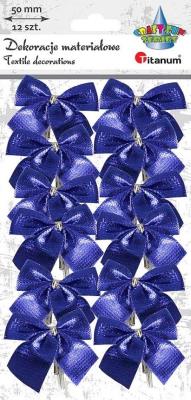 Opakowanie Kokarda materiałowa 50mm 12szt chabrowa