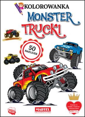 Okładka książki Kolorowanka z naklejkami. Monster trucki