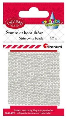 Opakowanie Koraliki na sznurku 3mmx4,5m białe