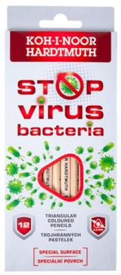 Opakowanie Kredki Stop Virus Bacteria 12 kolorów