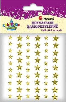 Opakowanie Kryształki samoprzylepne gwiazdki złote