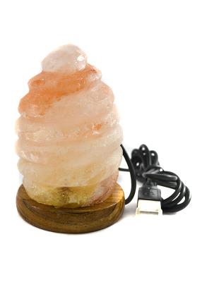 Lampa solna himalajska na USB mała spirala różowa. Producent: Solana. SmakLiter.pl Zdjęcie produktu Lampa solna himalajska na USB mała spirala różowa