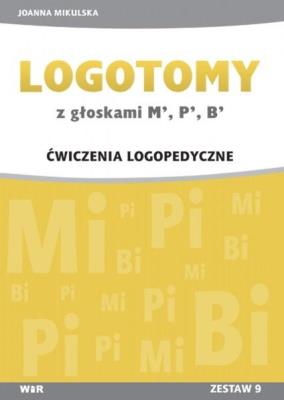 Okładka książki LOGOTOMY z głoskami M, P, B Ćwiczenia logopedyczne