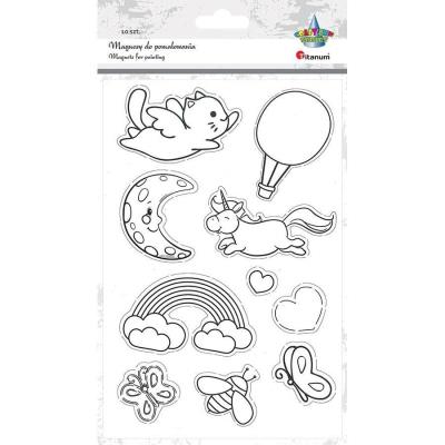 Opakowanie Magnesy do pomalowania miękkie 10szt