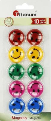 Opakowanie Magnesy do tablic 29mm 10szt emotikony
