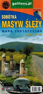 Mapa turystyczna. Masyw Ślęży, Sobótka 1:25 000. Autor: Opracowanie zbiorowe. SmakLiter.pl Okładka książki Mapa turystyczna. Masyw Ślęży, Sobótka 1:25 000
