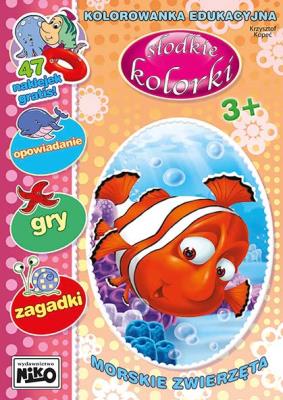 Morskie zwierzęta. Słodkie kolorki. Autor: Kopeć Krzysztof. SmakLiter.pl Okładka książki Morskie zwierzęta. Słodkie kolorki