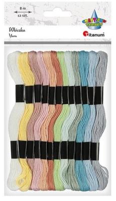 Opakowanie Mulina 8mm pastelowa 12 kolorów