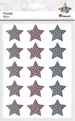 Opakowanie Naklejki foliowe gwiazdki 15szt