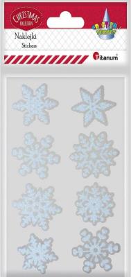 Opakowanie Naklejki foliowe płatki śniegu 16szt
