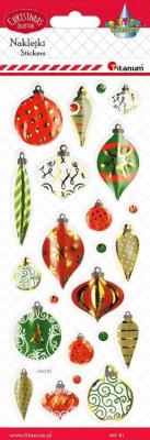 Opakowanie Naklejki wypukłe bombki 24szt.