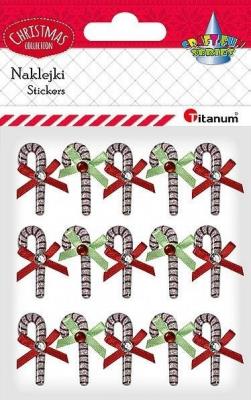 Opakowanie Naklejki wypukłe laski cukrowe 12x30mm 15szt.