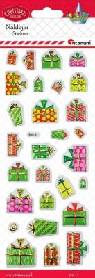 Opakowanie Naklejki wypukłe prezenty 28szt.