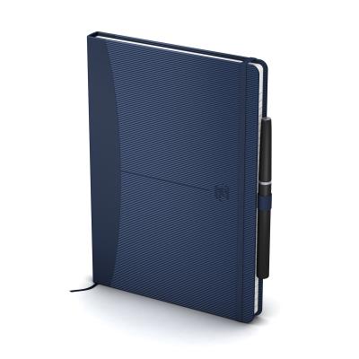 Okładka książki Notatnik Oxford Signature A5 80k krata niebieski