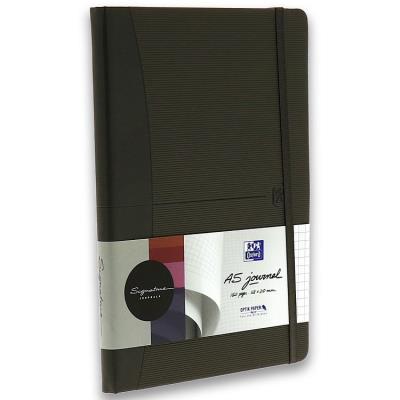 Okładka książki Notatnik Oxford Signature A5 80k krata szary